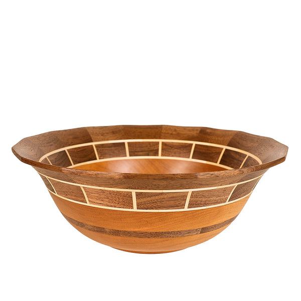 One-of-a-kind fluted & segmented centerpiece bowl