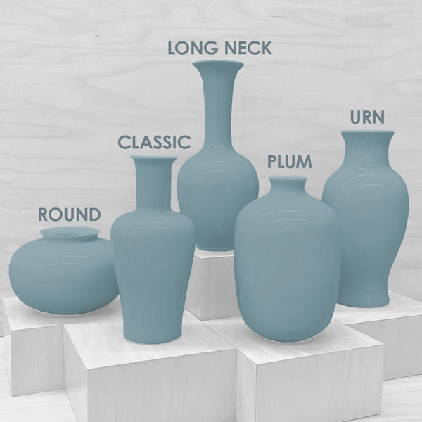 Mini long neck porcelain vase