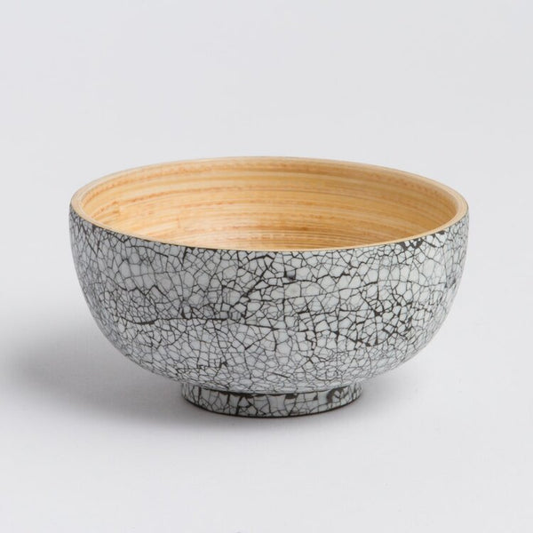 Lacquered bamboo individual bowl, large