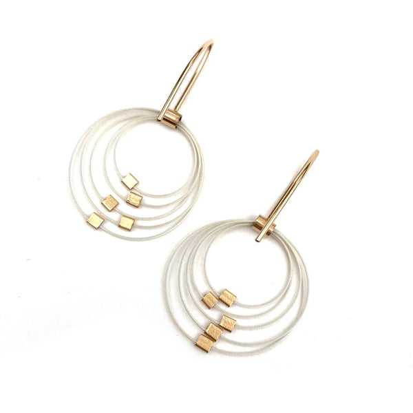Graduated circle hook earrings by Meghan Patrice Riley
