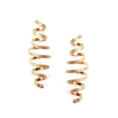 Kathleen Maley gold vermeil spiral coil post earrings
