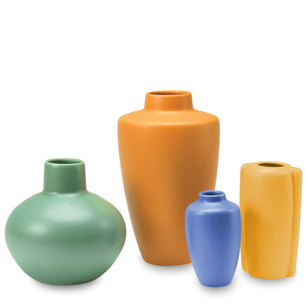 Tall deco style ceramic vase