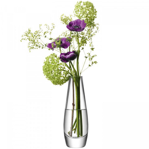 Single stem clear glass vase