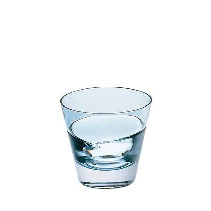 Sugahara Duo Indigo two-tone fused sake glass