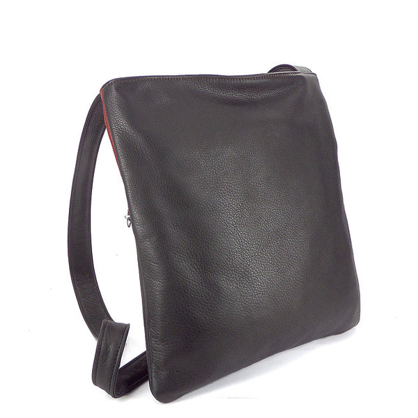 Sven colorblock lightweight vertical leather crossbody bag