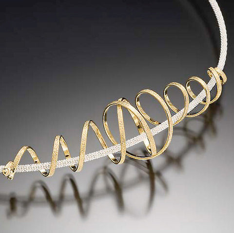 Gold vermeil spiral coil necklace