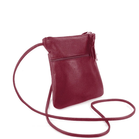 Sven mini 2-zip leather crossbody bag
