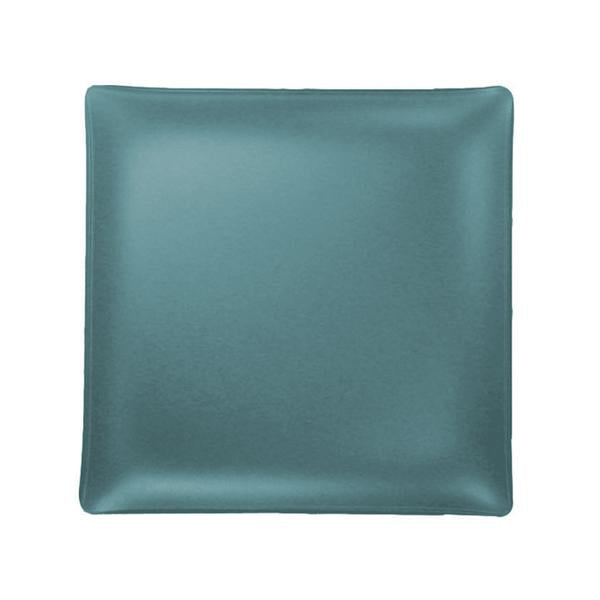 Seaglass 11" square recycled glass plate