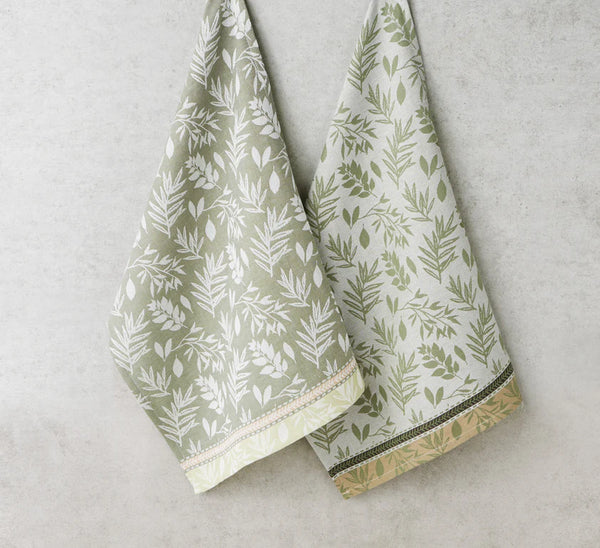 Dishtowel set of 2, Jacquard Ferns