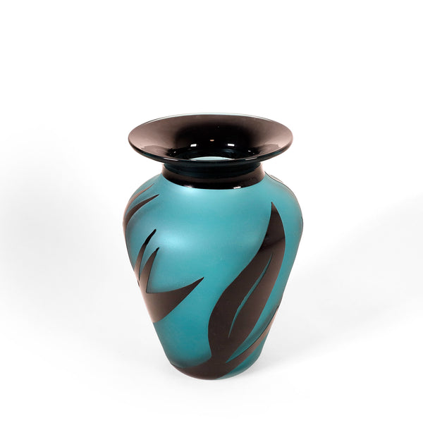 Bird of Paradise vase by Correia Art Glass