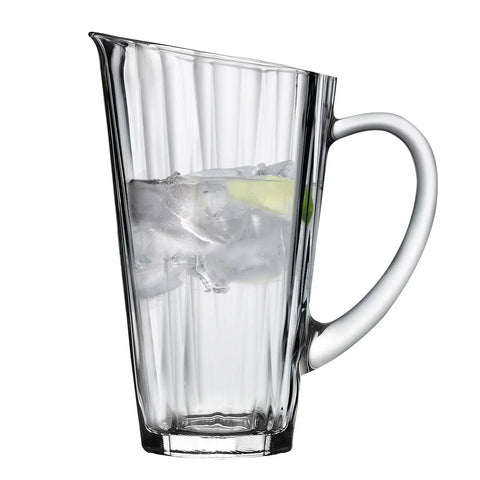 Fluted pitcher in lead-free crystal