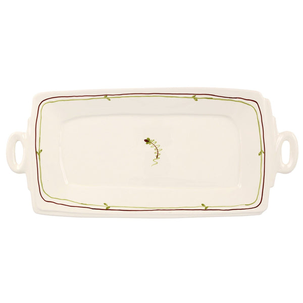 Vietri Lastra Fiori di Bosco Handled Rectangular Platter