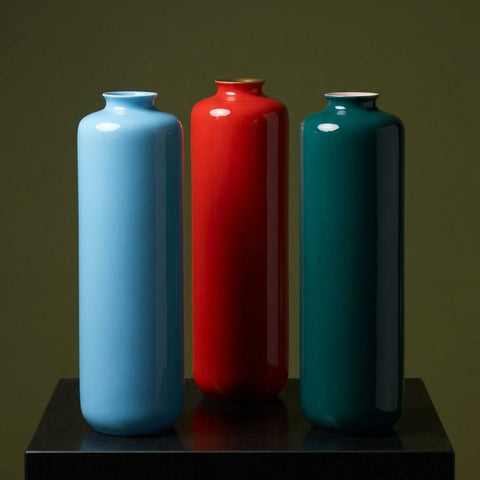 Large cylinder porcelain vase