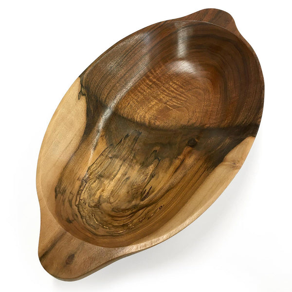 Nicasio Woodworks Wedded Wood™ large oval bowl with handles