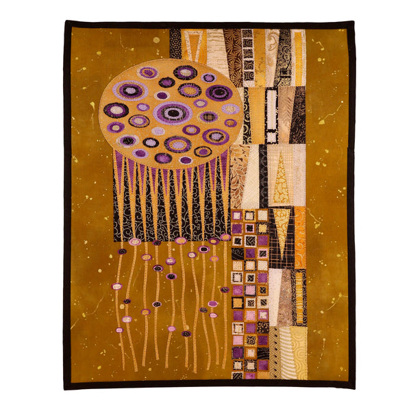 Penny S. Hanscom Textile Collage, Purple Ovals