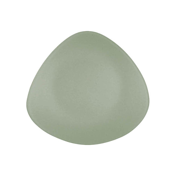 Seaglass 7" triangle recycled glass plate