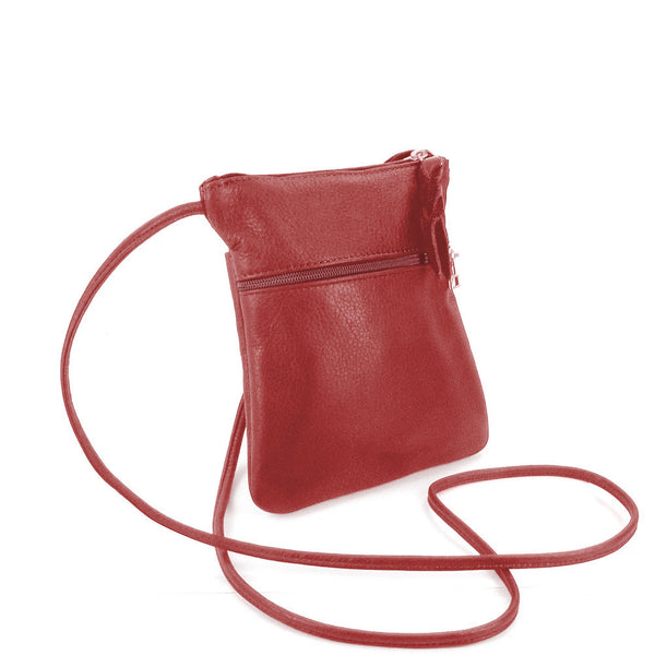 Sven mini 2-zip leather crossbody bag