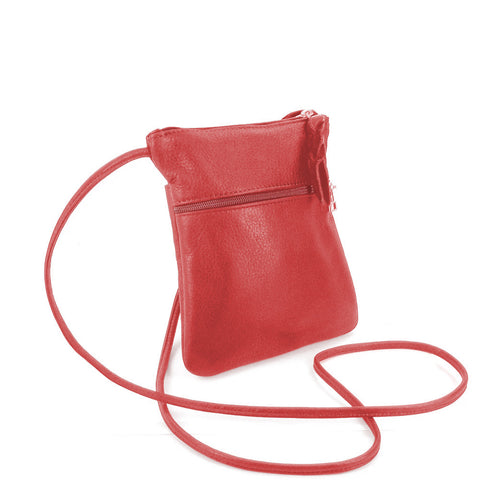 Sven mini 2-zip leather crossbody bag