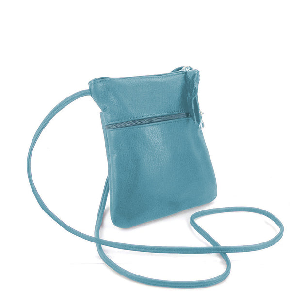 Sven mini 2-zip leather crossbody bag