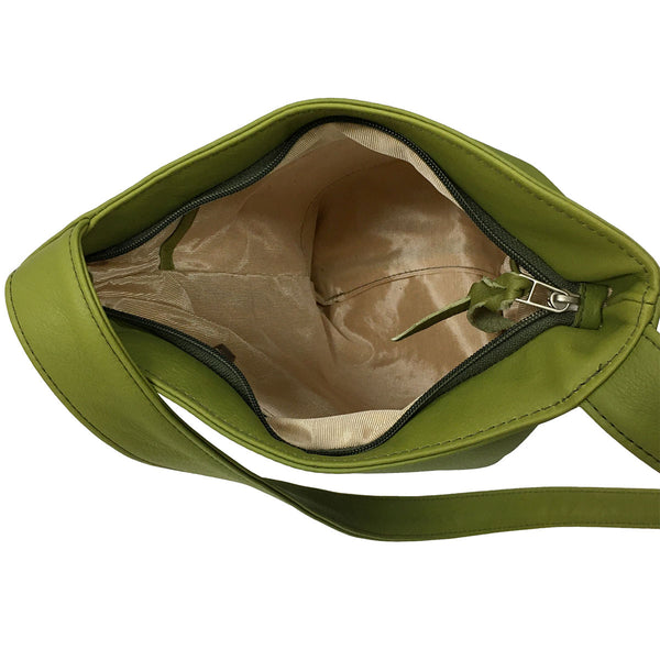 Sven lightweight vertical leather crossbody bag