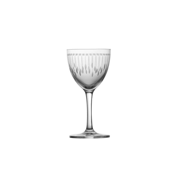 Vanity falling feathers cocktail glass