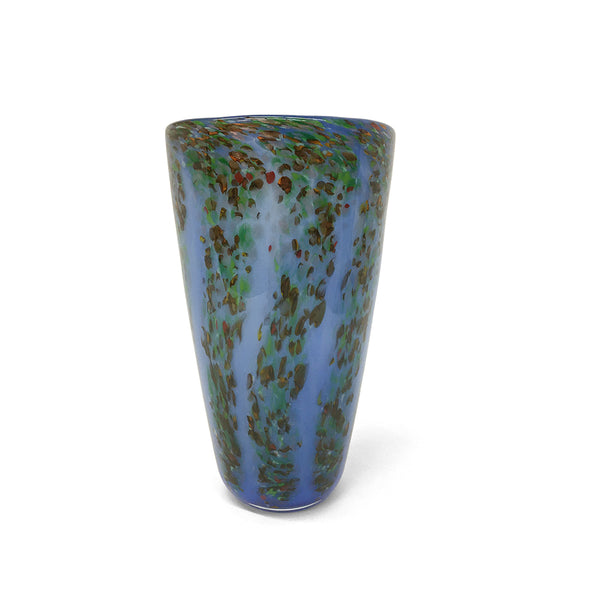 Handcrafted art glass wisteria vase by Mark Rosenbaum