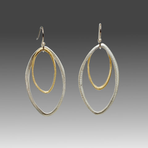 Philippa Roberts nested ovals silver and gold vermeil earrings