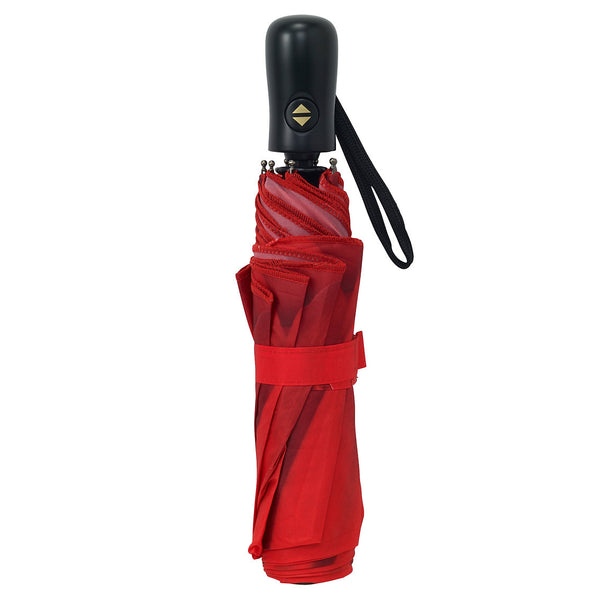 Umbrella, red daisy design, automatic wind-resistant
