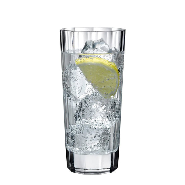 Fluted highball glass in lead-free crystal