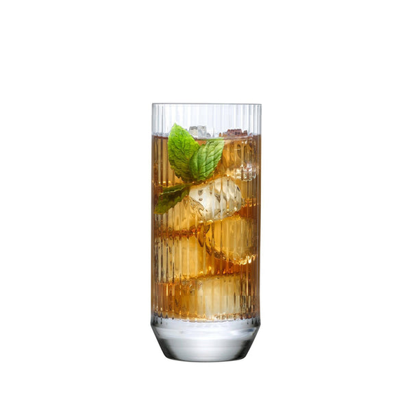 Fine-line highball glass in lead-free crystal
