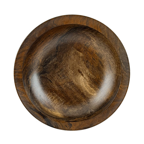 Medium serving bowl in natural walnut burl