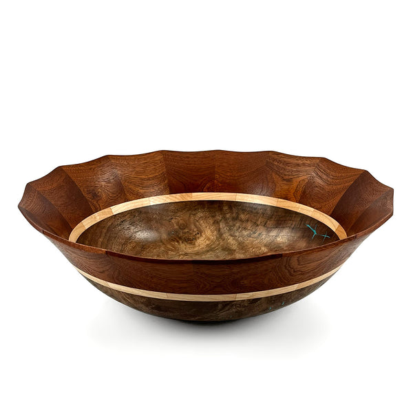 One-of-a-kind fluted centerpiece bowl