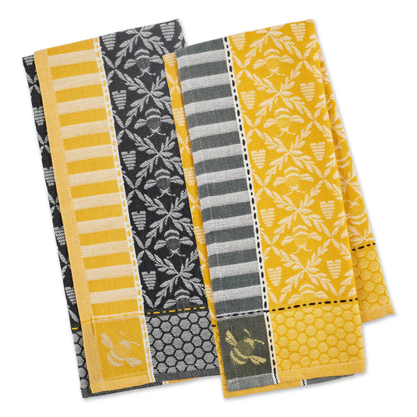 Dishtowel set of 2, Jacquard Beehive