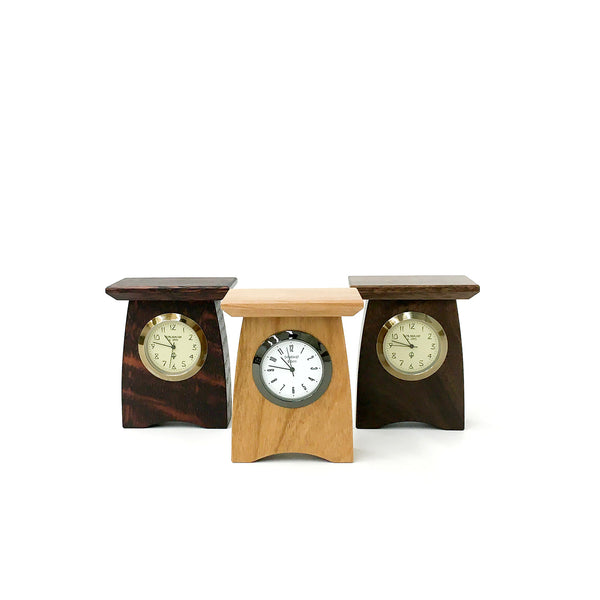 Arts and Crafts mini clock in tall format