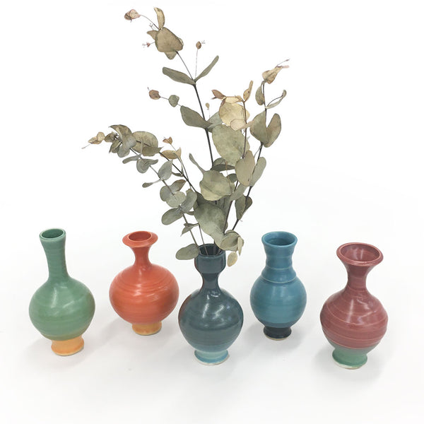 Handmade ceramic mini bud vase