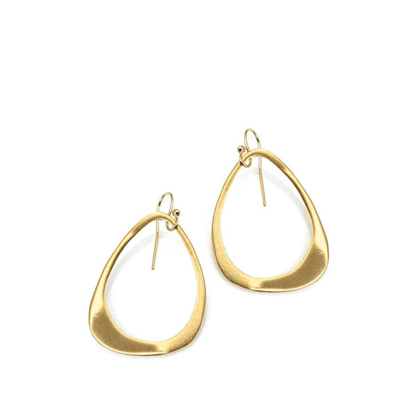 Philippa Roberts open triangle silver or gold vermeil earrings