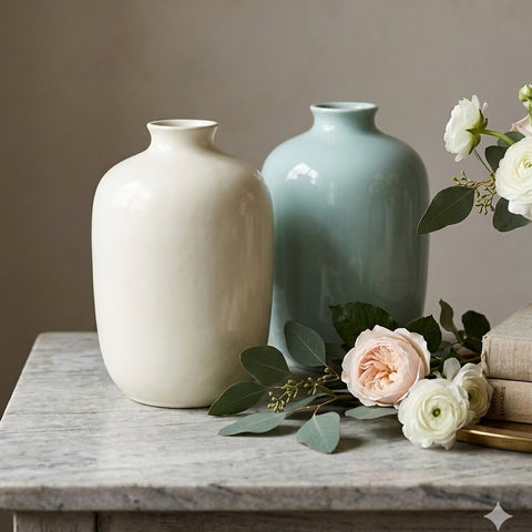 Medium plum porcelain vase