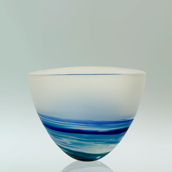Hand-blown Rockpool bowl by Richard Glass