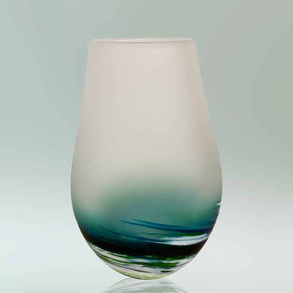 Hand-blown Rockpool vase by Richard Glass