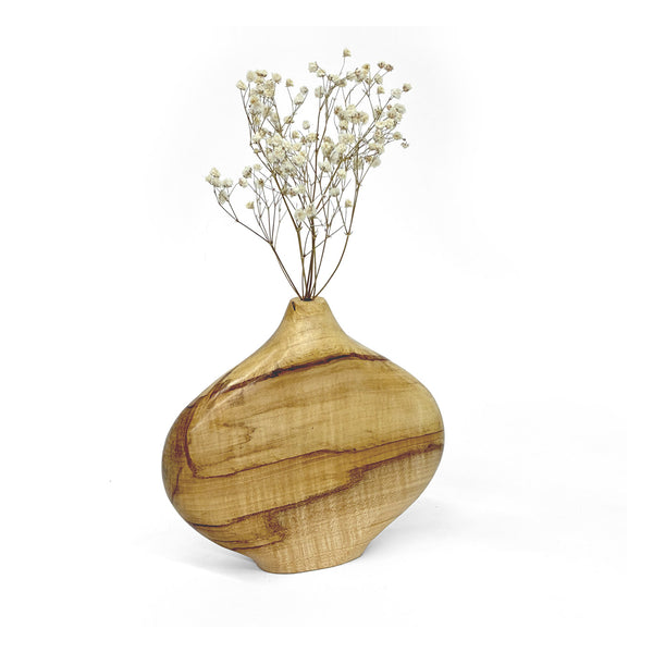 Nicasio Woodworks spalted maple teardrop vase