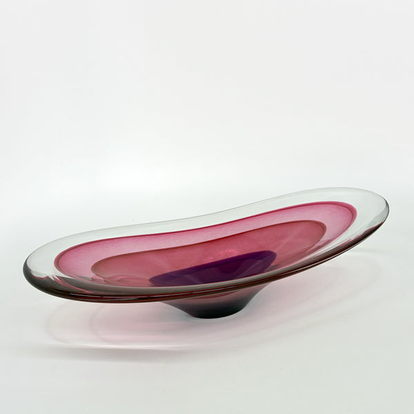 Hand-blown Saturn bowl by Richard Glass