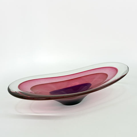 Hand-blown Saturn bowl by Richard Glass