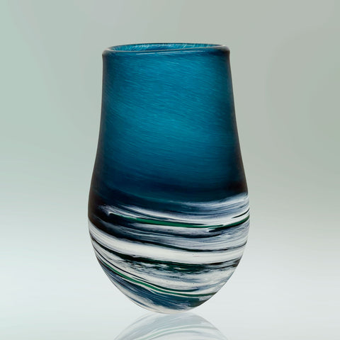 Hand-blown Seaspray vase by Richard Glass