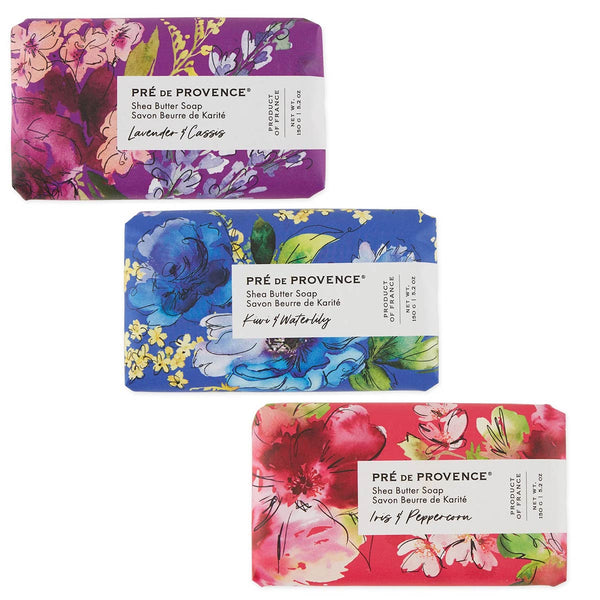French soaps individually wrapped, set of 3
