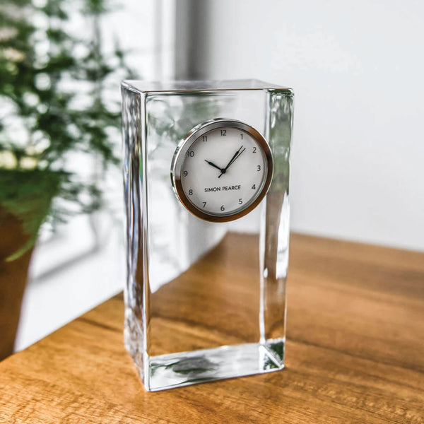 Simon Pearce Woodbury tall desk clock