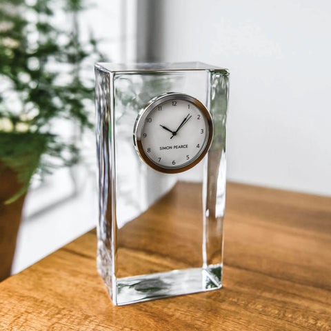 Simon Pearce Woodbury tall desk clock