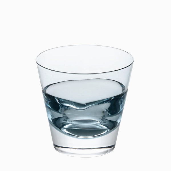 Sugahara Duo Indigo fused old fashioned glass