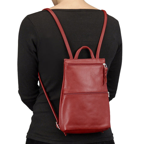 Sven slim lightweight leather backpack in stock