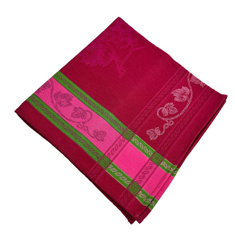 Classic French jacquard napkins, fuchsia, 100% cotton, set of 4
