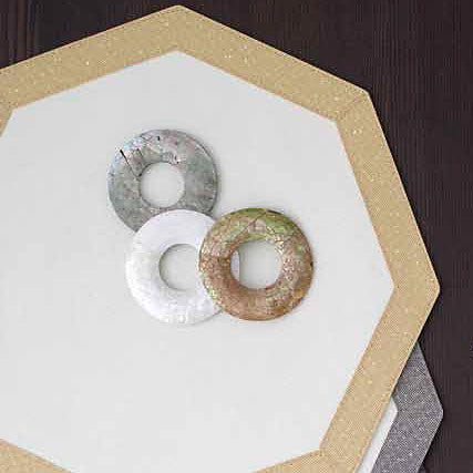 Bodrum Bordino octagon vinyl easy-care placemats, set of 4